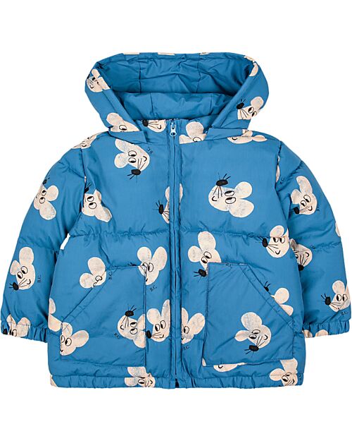 Bobo Choses Hooded Anorak - Mouse All Over - 100% Recycled Polyamide Down Jacket