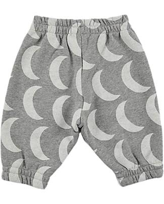 Bobo Choses Jogging Pants - Moon - Light Heather Grey - 100% Organic Cotton Trousers