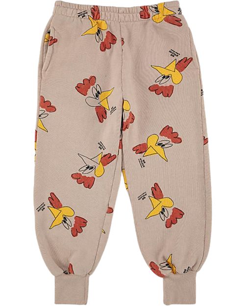 Bobo Choses Jogging Pants - Mr. O'Clock - Light Brown - 100% Organic Cotton Trousers