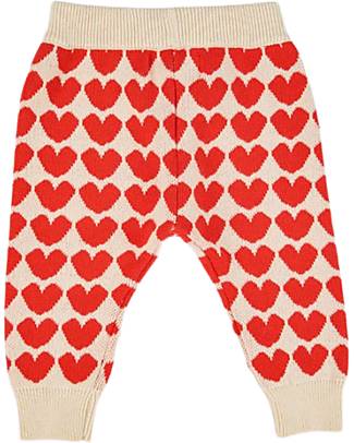 Bobo Choses Knit Trousers - Hearts - Beige Trousers