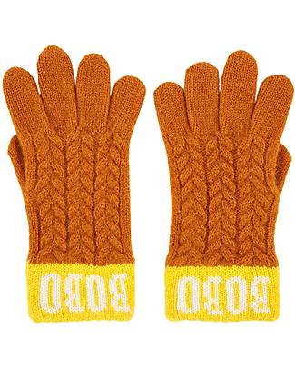 Bobo Choses Knitted Gloves - Curry - 100% Wool Gloves