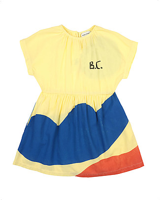 Bobo Choses Landscape woven dress - custard - 100% organic cotton Dresses