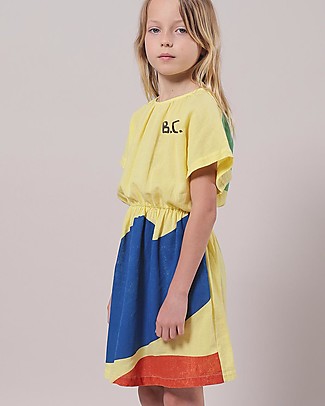 Bobo Choses Landscape woven dress - custard - 100% organic cotton Dresses