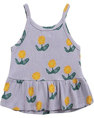 Bobo Choses Lavender Tank Top with Volant - Wallflowers All Over - 100% Organic Cotton T-shirts