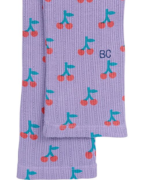 Bobo Choses Leggings - Cherry - Lavender - 100% Organic Cotton Leggings