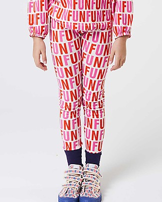 Bobo Choses Leggings with Print - Antique White - Fun - Organic Cotton Leggings