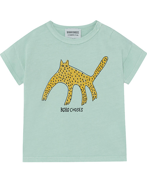 Bobo Choses Leopard T-shirt - Frosty Green - 100% Organic Cotton T-shirts