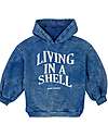 Bobo Choses Living In A Shell Hoodie - Blue - Organic Cotton Sweatshirts