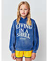 Bobo Choses Living In A Shell Hoodie - Blue - Organic Cotton Sweatshirts