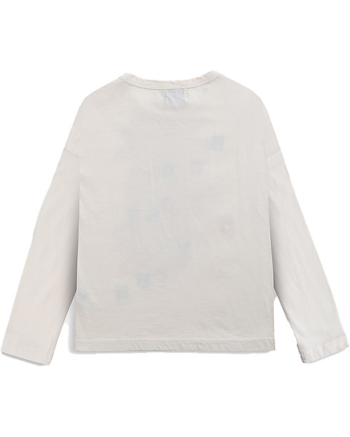 Bobo Choses Long Sleeve T-shirt - Antique White - Have Fun - Organic Cotton Jersey Long Sleeves Tops