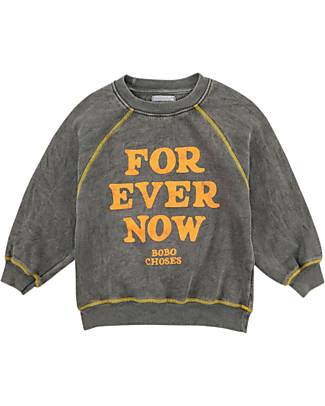 Bobo Choses Long-Sleeved Sweatshirt - Forever Now - Dark Grey - 100% Organic Cotton Sweatshirts
