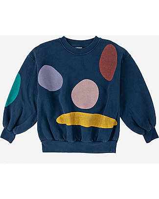 Bobo Choses Long Sleeved Sweatshirt - Party All Over - Midnight Blue - 100% Brushed Organic Cotton Fleece Sweatshirts