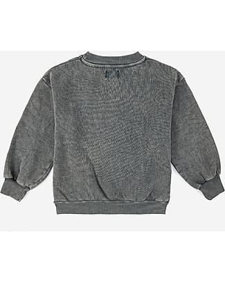 Bobo Choses Long Sleeved Sweatshirt - Party Cat - Light Heather Grey - 100% Brushed Organic Cotton Fleece Sweatshirts