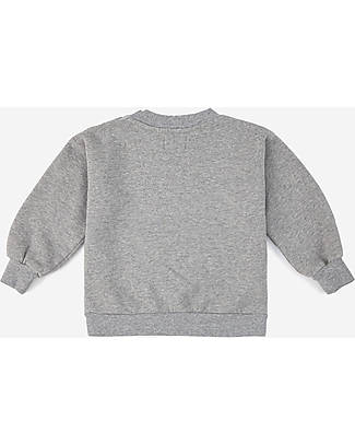 Bobo Choses Long Sleeved Sweatshirt - Party Cat - Light Heather Grey - 100% Cotton Sweatshirts