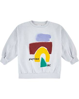 Bobo Choses Long-sleeved Sweatshirt -Playtime - Light Grey - 100% Organic Cotton Sweatshirts
