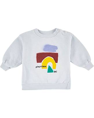 Bobo Choses Long-sleeved Sweatshirt -Playtime - Light Grey - 100% Organic Cotton Sweatshirts