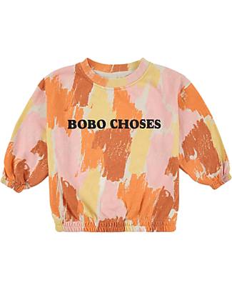 Bobo Choses Long-sleeved Sweatshirt - Shadows - Salmon Pink - 100% Organic Cotton Sweatshirts