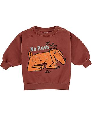 Bobo Choses Long-sleeved Sweatshirt -Sleepy Dog - Burgundy Red - 100% Organic Cotton Sweatshirts