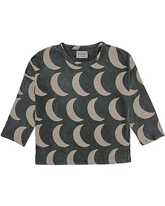 Bobo Choses Long-sleeved T-Shirt - Moon - Dark Grey - 100% Organic Cotton Long Sleeves Tops