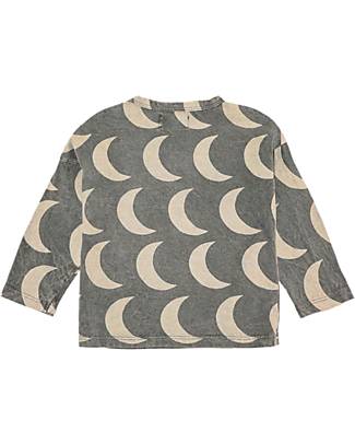 Bobo Choses Long-sleeved T-Shirt - Moon - Grey - 100% Organic Cotton Long Sleeves Tops