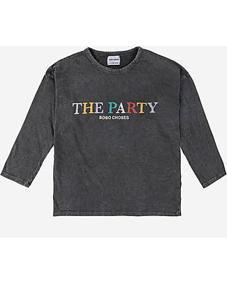 Bobo Choses Long Sleeved T-Shirt - The Party - Dark Gray - 100% Organic Cotton Jersey Long Sleeves Tops