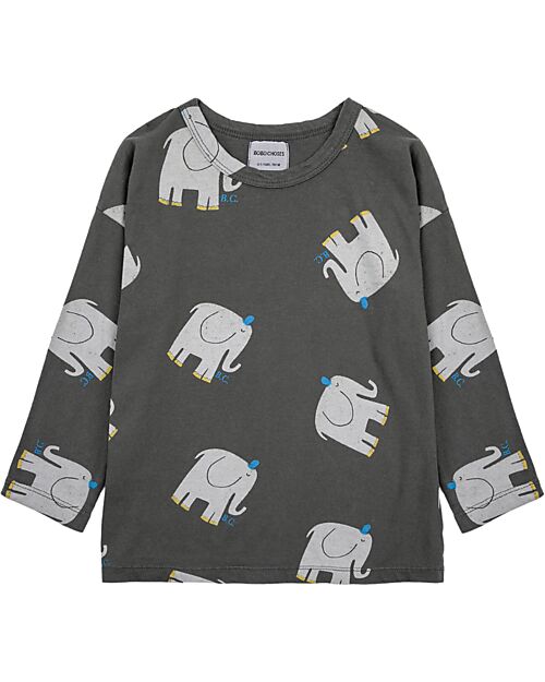 Bobo Choses Long Sleeves Shirt - the Elephant all Over - 100% Organic Cotton
​ Long Sleeves Tops