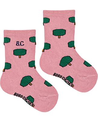 Bobo Choses Long Socks - Baby Green Tree all Over - Cotton Socks