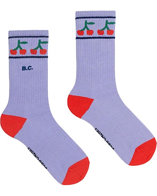 Bobo Choses Long Socks - Cherry - Lavender - Cotton Socks