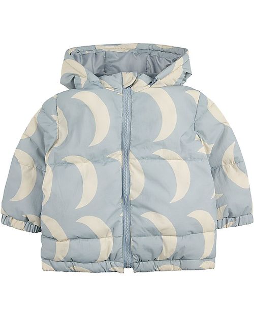 Bobo Choses Moon Big All over Hooded Anorak - Light Grey - Recycled Material! Down Jacket