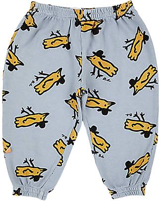 Bobo Choses Mr. Birdie Pants - Light Blue - 100% Organic Cotton Trousers