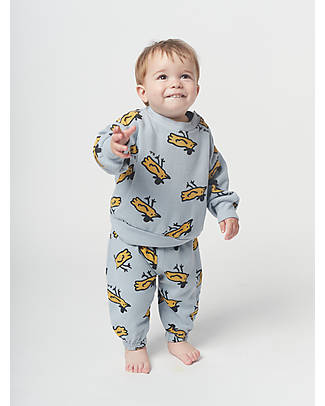 Bobo Choses Mr. Birdie Pants - Light Blue - 100% Organic Cotton Trousers