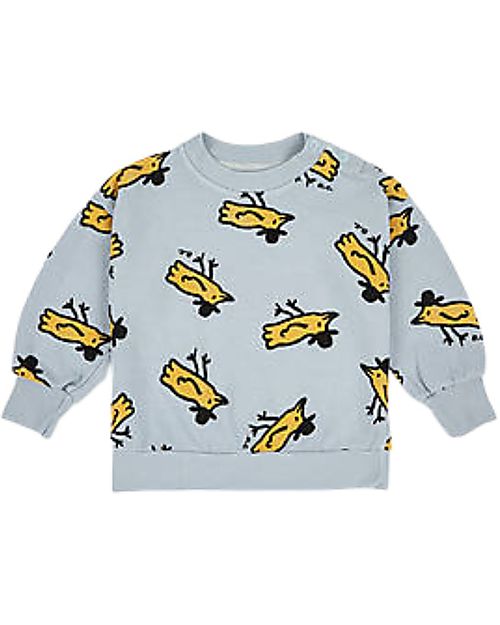 Bobo Choses Mr. Birdie Sweatshirt - Light Blue - 100% Organic Cotton Sweatshirts