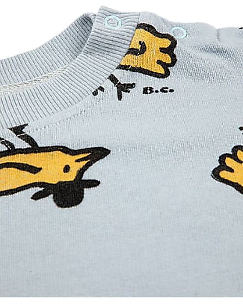 Bobo Choses Mr. Birdie Sweatshirt - Light Blue - 100% Organic Cotton Sweatshirts