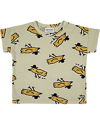 Bobo Choses Mr. Birdie T-shirt - Light Green - 100% Organic Cotton T-shirts