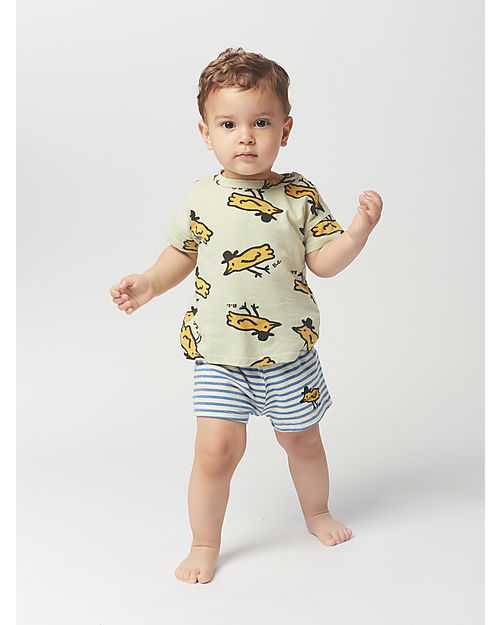 Bobo Choses Mr. Birdie T-shirt - Light Green - 100% Organic Cotton T-shirts