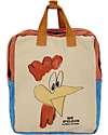 Bobo Choses Mr. O'Clock School Bag  - 23 x 27 x 10 cm - 100% Organic Cotton Kindergarten Backpacks