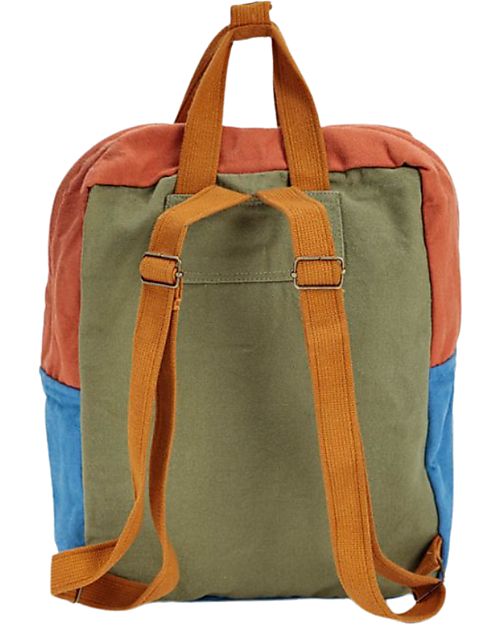 Bobo Choses Mr. O'Clock School Bag  - 23 x 27 x 10 cm - 100% Organic Cotton Kindergarten Backpacks