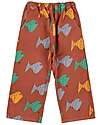 Bobo Choses Multicolor Fish Pants - Brown - 100% Organic Cotton Trousers