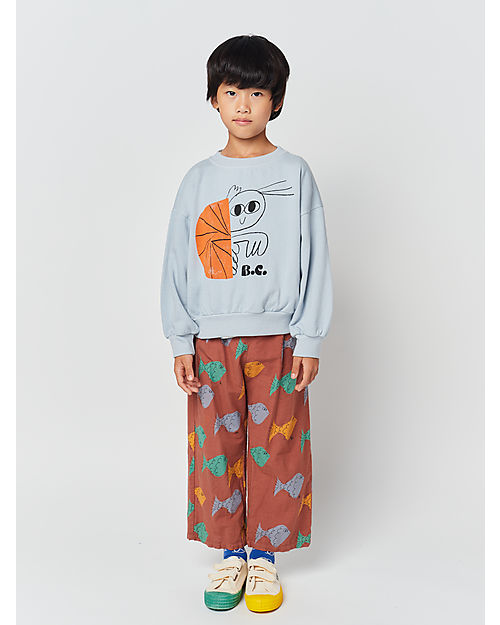 Bobo Choses Multicolor Fish Pants - Brown - 100% Organic Cotton Trousers