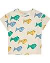 Bobo Choses Multicolor Fish T-shirt - White - 100% BCI Cotton T-shirts