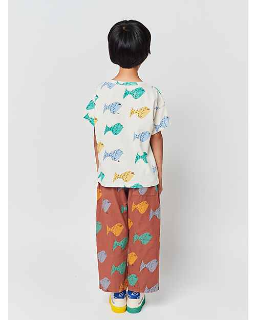 Bobo Choses Multicolor Fish T-shirt - White - 100% BCI Cotton T-shirts