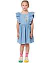 Bobo Choses Pelican Denim Ruffle Dress - Light Blue - 100% Cotton Dresses_