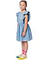 Bobo Choses Pelican Denim Ruffle Dress - Light Blue - 100% Cotton Dresses_