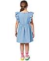 Bobo Choses Pelican Denim Ruffle Dress - Light Blue - 100% Cotton Dresses_