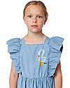 Bobo Choses Pelican Denim Ruffle Dress - Light Blue - 100% Cotton Dresses_