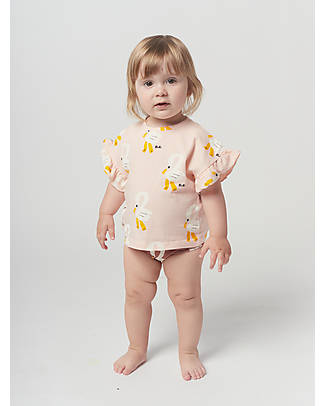 Bobo Choses Pelican Ruffle T-shirt - Light Pink - 100% Organic Cotton T-shirts