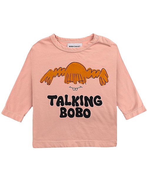 Bobo Choses Pippi long sleeve T-shirt - Rose Cloud - 100% Organic cotton Long Sleeves Tops
