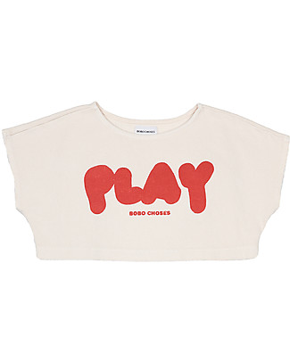 Bobo Choses Play Cropped sweatshirt - Turtledove - Cotton Evening Tops