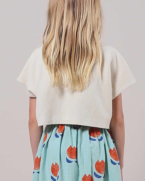 Bobo Choses Play Cropped sweatshirt - Turtledove - Cotton T-shirts