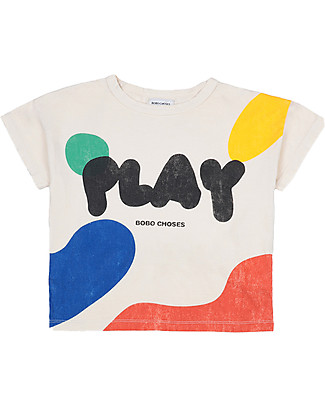 Bobo Choses Play Landscape T-shirt - Turtledove - 100% organic cotton T-Shirts And Vests